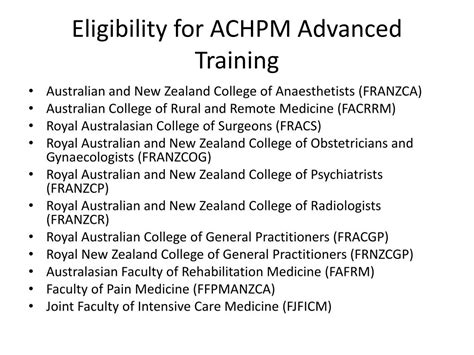 List of AChPM Fellows - RACP