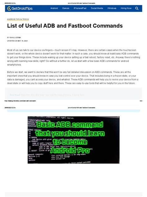 List of All Fastboot Commands with Examples (PDF).