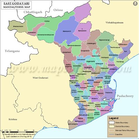 List of Mandals in East Godavari District, Andhra Pradesh