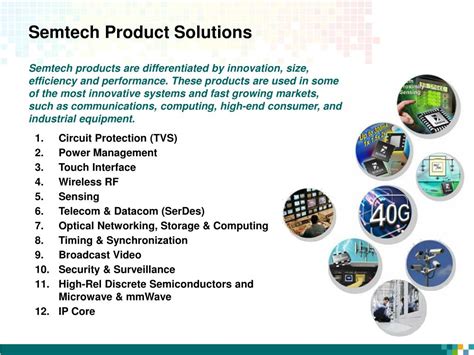 List of Semtech