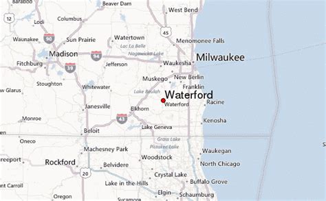 List of Towns and Cities Near Waterford (Wisconsin) and suburbs ...