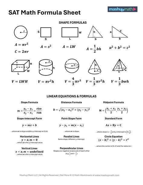List of all geometry formulas pdf.  Download a free SAT Math Formula Sheet PDF ...