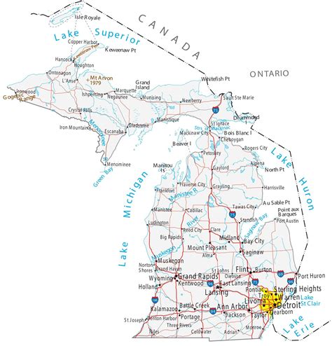 List of cities in Michigan, U.S. state with 7 letters