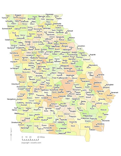 List of county seats in Georgia explained