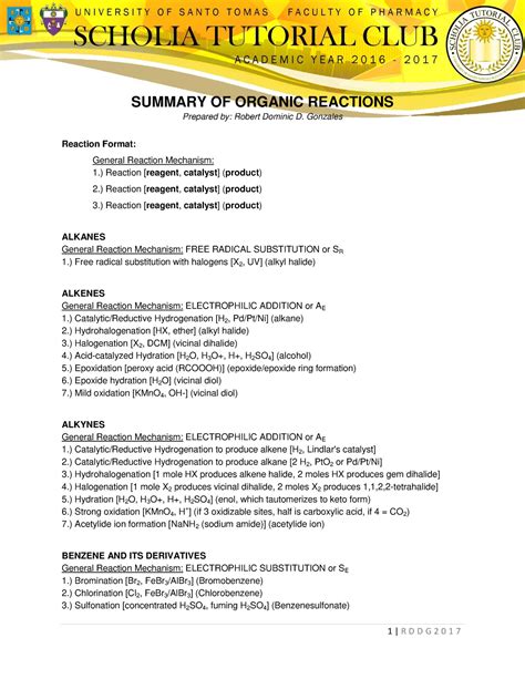 List of organic reactions - wikidoc