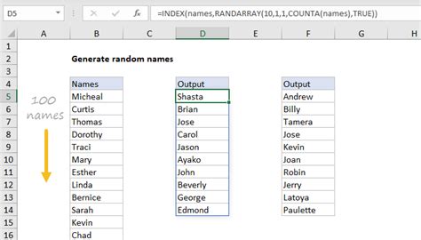 List of random names in excel download.  Perfect for data testing.  Download XLSX te...