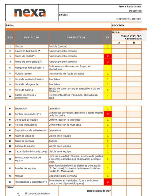 Lista de verificación de inspección manual de transpaletas. - Edexcel igcse biology revision guide answers.