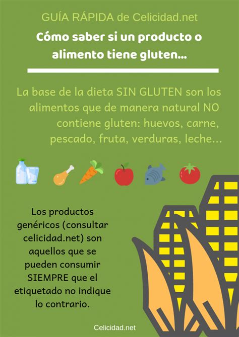 Listado de alimentos genéricos sin gluten: aptos para celiacos