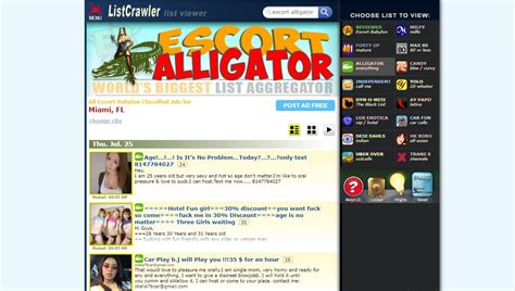Find cheap female escorts under 80 and call girls offering their services in Escort Alligator. . Listctawlercom