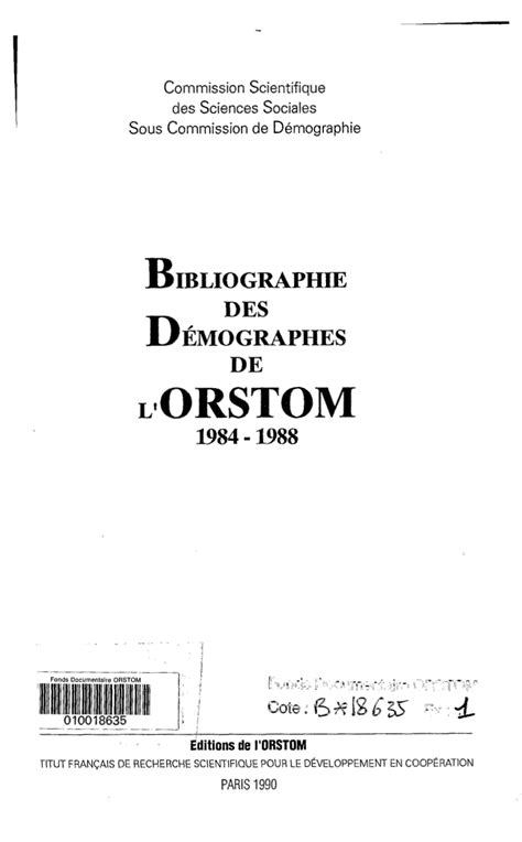Liste bibliographique des travaux de l'orstom en côte d'ivoire. - Rapport de laboratoire biologie héritage des diplômes.