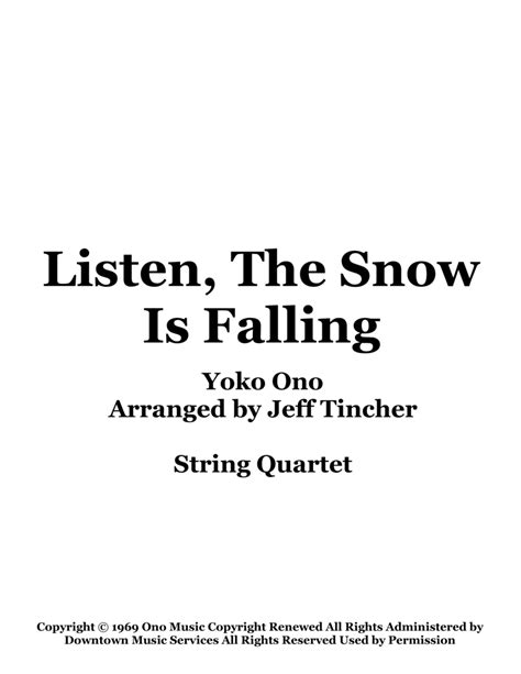 Listen, the Snow Is Falling - Wikipedia