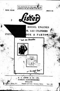 Lister d diesel engine service manual. - Daldossi, oder, das leben des augenblicks.