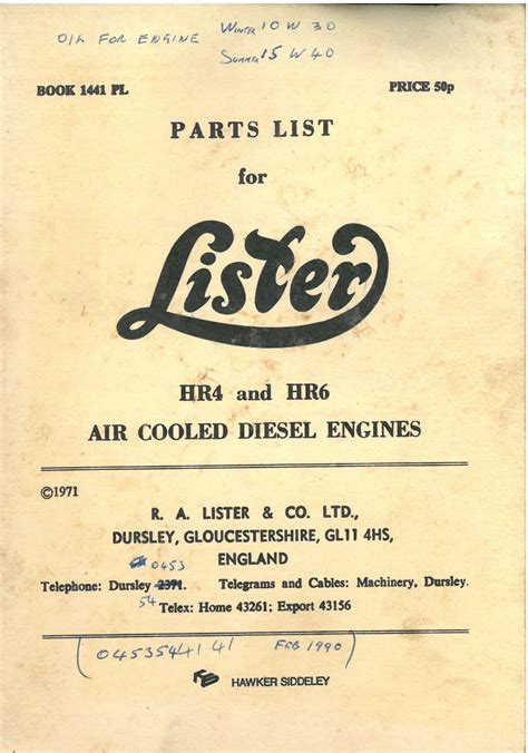 Lister hr6 diesel generator service manual. - Manual for 605j vermeer round baler.