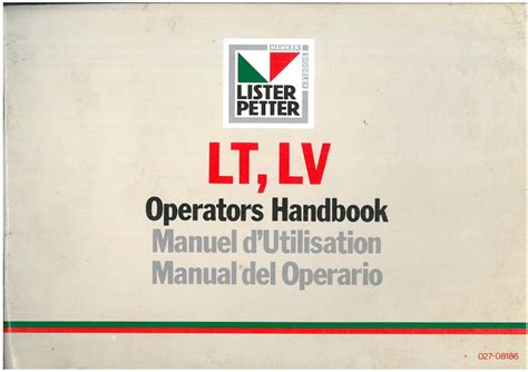 Lister petter lt lv operators manual. - Contabilidad novena edición manual de soluciones por horngren.