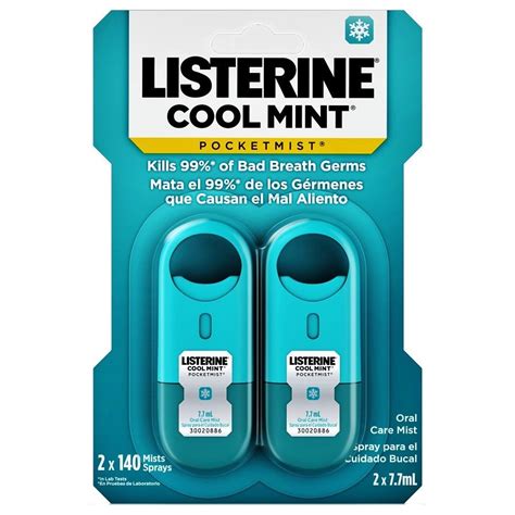 Listerine Pocketmist Cool Mint Oral Care Mist to Get Rid of Bad …