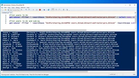 Listing all users from a specific OU using PowerShell