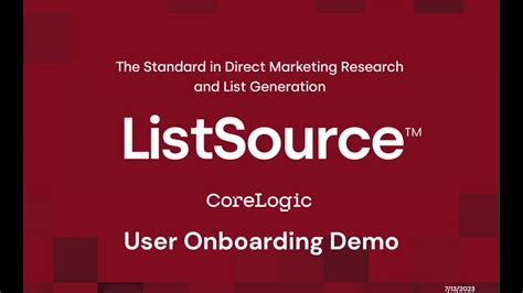 Listsource - ListSource provides powerful direct marketing list capabilities through detailed residential property data and analytics coupled with individual and household-level lifestyle and behavioral data including age, estimated income and ethnicity. Access critical data elements to help target your prime candidates including: Home Equity and Current Value 