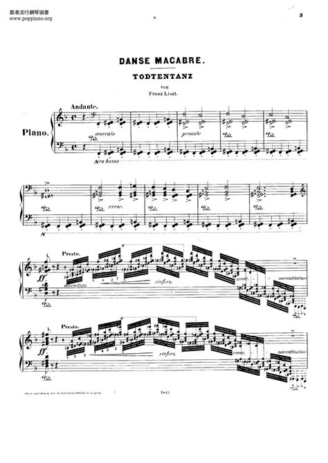 Liszt Totentanz - download free sheet music and scores