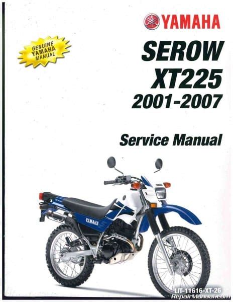 Lit 11616 xt 26 2001 2007 yamaha xt225 serow motorcycle service manual. - Manuale della soluzione di analisi elementare di kenneth ross.
