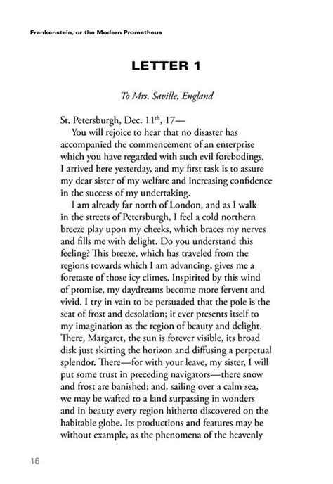 Lit Bytes An excerpt from Frankenstein