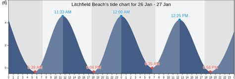 Litchfield Beach Tides updated daily. Detailed forecast tide charts and tables with past and future low and high tide times.