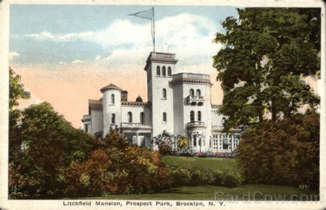 Litchfield castle, Prospect Park, N.Y. New York Sterecope Card.