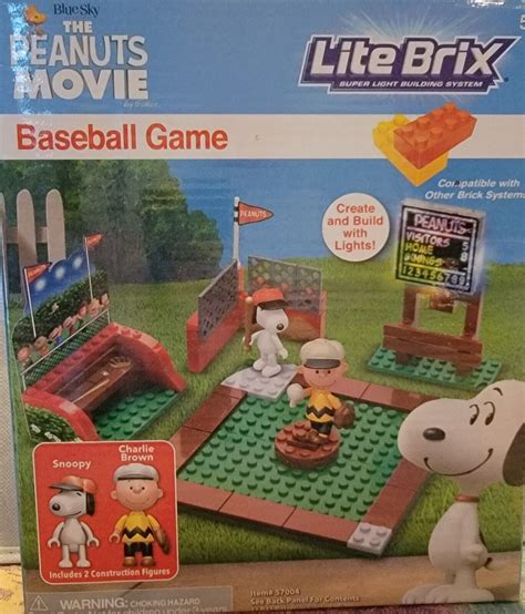 Lite Brix Peanuts Movie Charlie Brown Baseball Game …