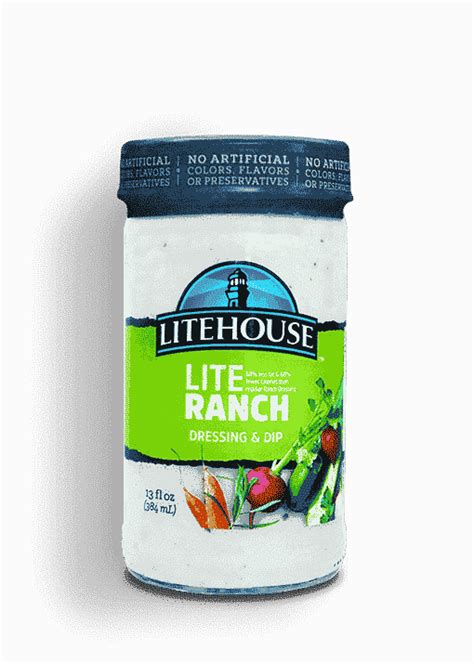 Lite Ranch Dressing & Dip 1.5 oz. Single Serve Cups Litehouse