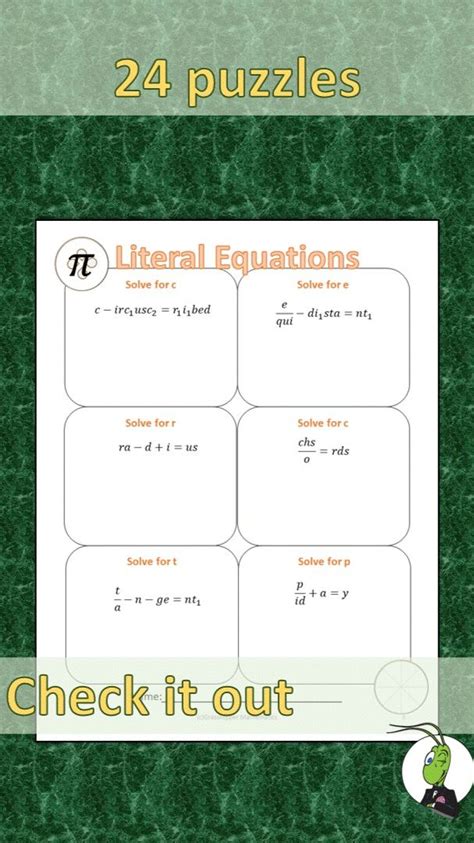 Literal equations with pi - Math Concepts