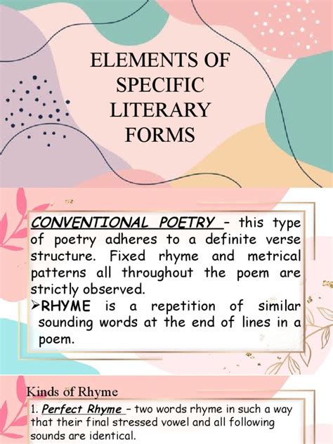 Literary Forms PDF Poetry