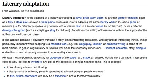 Literary adaptation - Wikipedia