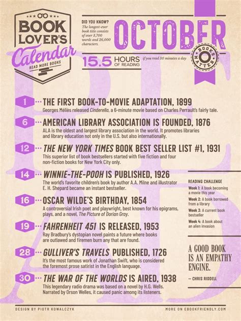 Literary calendar for week of Oct. 22
