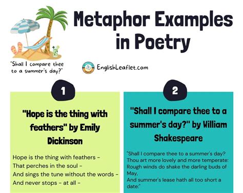 Literary examples of metaphor