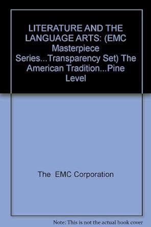 Literature And Language Arts The American Tradition