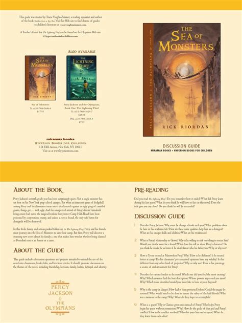 Literature circle guide to the sea of monsters by rick. - Free download red sun new music.