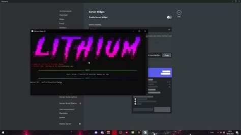 Lithium Nuker V2 \n About \n. THIS IS THE BETA VERSION AND A COPY FROM MY PC. \n Installation \n. Go to the master branch here \n Support \n \n; Discord \n \n Previews \n. Coming soon! \n \"Your Lithium copy is a malware/logger\"! \n. Check the code. Lithium has never had any loggers or malware neither my copy has. \n Credits \n \n; verlox .... 