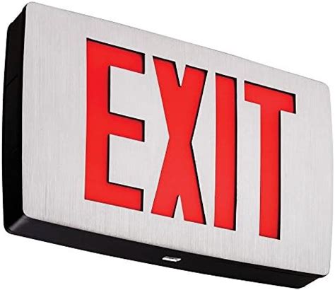 Lithonia Lighting LQC 1 R EL N LED Exit Sign Emergency with Red …