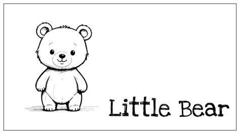 Little Bear Coloring Pages Free PowerPoint and Google Slides