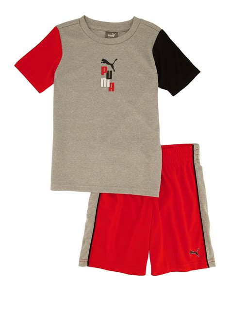 Little Boys Blocked T-shirt and Shorts Set - macys.com