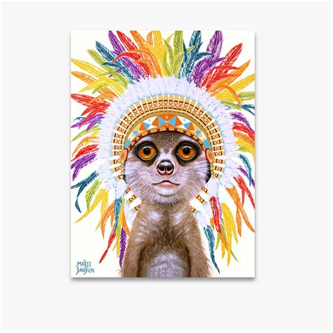 Little Chief the Meerkat Canvas Print Maree Davidson