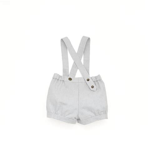 Little Grey Suspender Shorts - Etsy