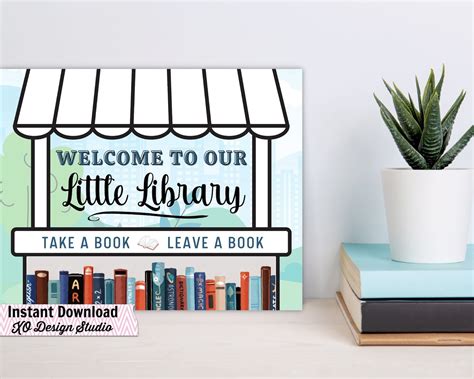 Little Library Printable to Our Little Library School Library