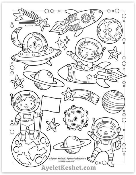 Space Coloring Pages Free