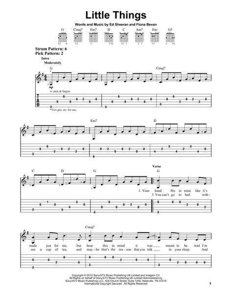 Little Things - Chords Easy - One Direction (Version 1) Guitar Chords …