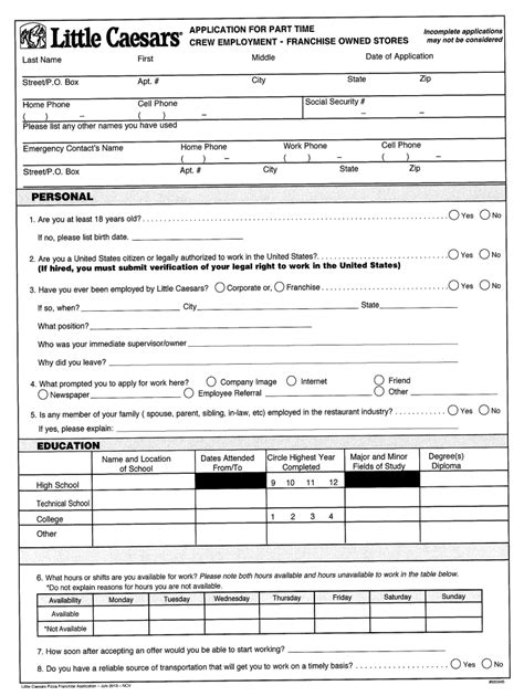 Little caesars application pdf. Things To Know About Little caesars application pdf. 