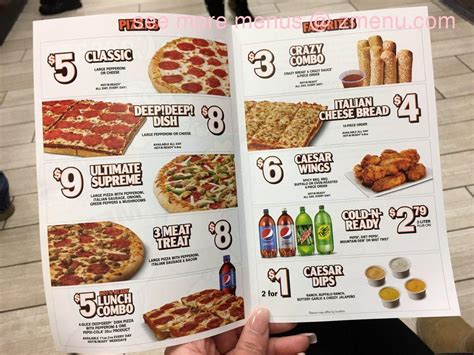 Little caesars pizza flemingsburg menu. Today, Little Caesars Pizza opens its doors from 11:00 AM to 10:00 PM. Don’t risk not having a table. Call ahead and reserve your table by calling (570) 484-9646. Stay home and order out from Little Caesars Pizza through DoorDash. Little Caesars Pizza includes vegetarian dietary options. 