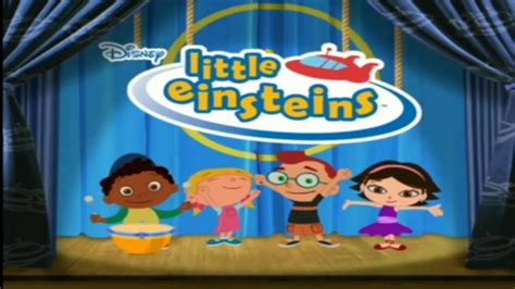 This is the Les Petits Einstein intro with the logo translated, enjoy!This belongs to disney.. 