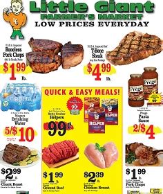 Little giants farmers market weekly ad. Place meat in large resealable plastic bag or glass dish. Add remaining marinade; turn to coat well. 2. Refrigerate 15 minutes or longer for extra flavor. Remove from marinade. Discard any remaining marinade. Meanwhile, cut your vegetables into chunks about the same size as your meat chunks—1 to 1½ inches. 