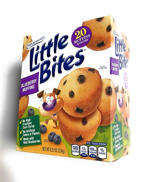 Little muffins. Contains 20 pouches with 4 bite-sized mini brownies in each pouch. They have the delicious taste kids love and are the good choice parents want, keeping everyone smiling together. Contains no high fructose corn syrup and are made with real chocolate. Proud to team up with TerraCycle to help eliminate waste by creating a free recycling program. 