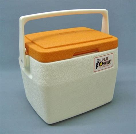 Vintage Lil Oscar Coleman Six Pack Cooler Ice Chest Lunch Box #5272 Cup Holder Lid TreasuresMemories $ 40.00 . 